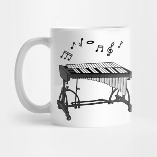 Minimalist Vibraphone In Love with Music (Vibraphonist Melodic Note) Mallet Percussion Instrument Mug